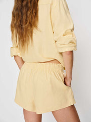 Reformation Mila Linen Short - Parmesan