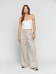 Reformation Ethan Linen Pant - Oatmeal