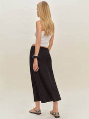 Reformation Layla Linen Skirt - Black