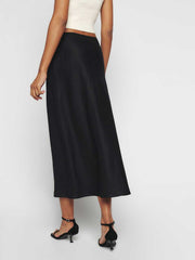 Reformation Petites Layla Linen Skirt - Black