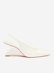 Reformation Westlyn Closed Toe Wedge - White Patent