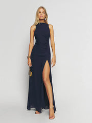 Reformation Senna Dress - Navy