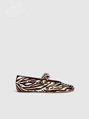 Reformation Bethany Ballet Flat - Zebra Haircalf