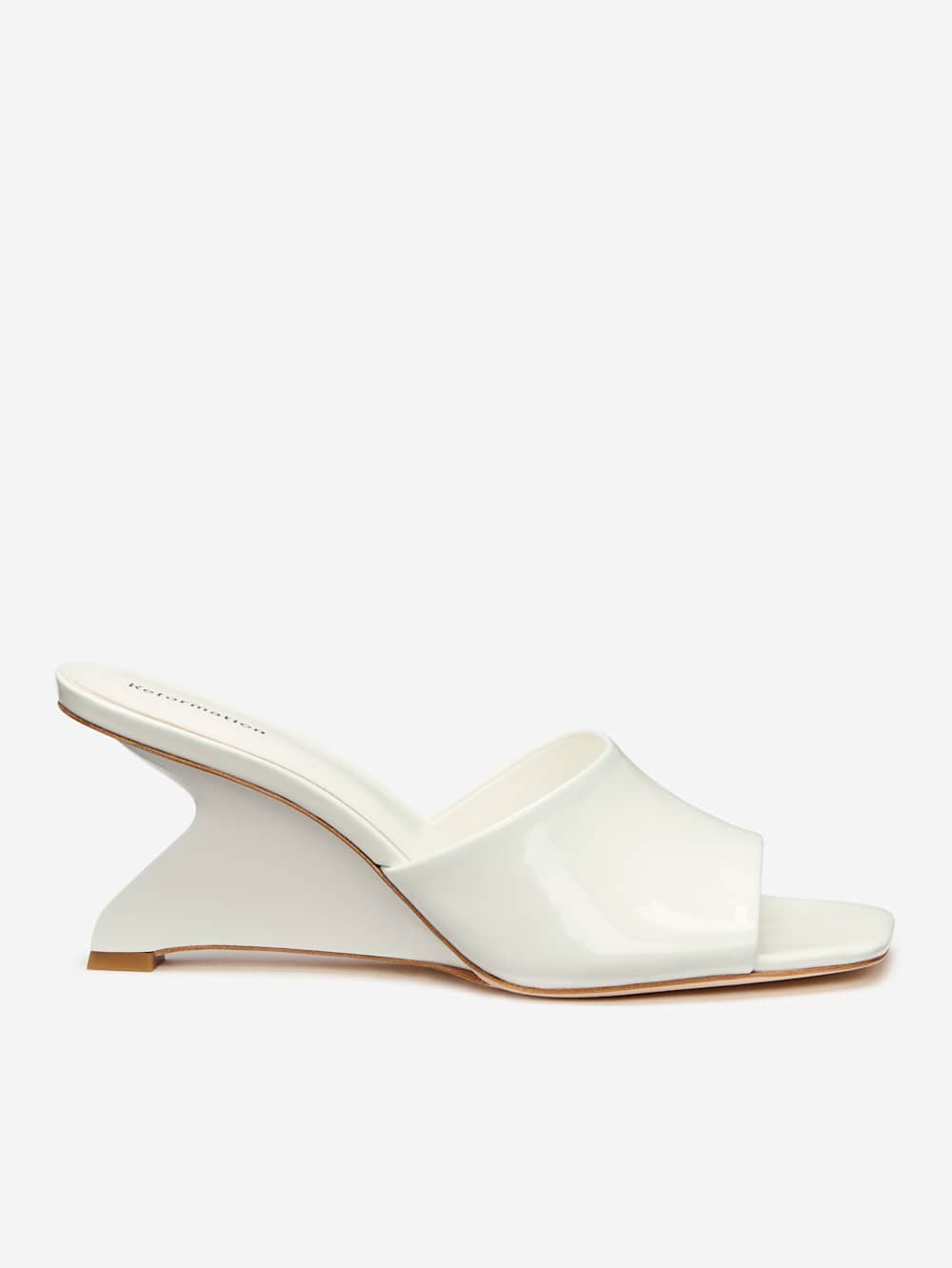 Reformation Enya Wedge Sandal - White Patent