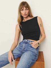 Reformation Dusk Knit Top - Black