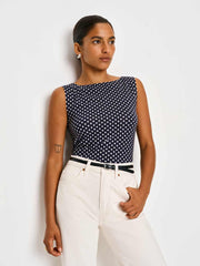 Reformation Dusk Knit Top - Dream Dot