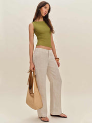 Reformation Dusk Knit Top - Moss