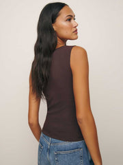 Reformation Dusk Knit Top - Mole