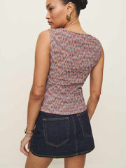 Reformation Dusk Knit Top - Cotton Candy