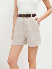 Reformation Mason Linen Short - Oatmeal