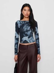 Reformation Wiley Knit Top - Midnight Rose