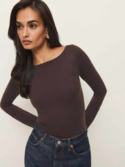Reformation Wiley Knit Top - Mole