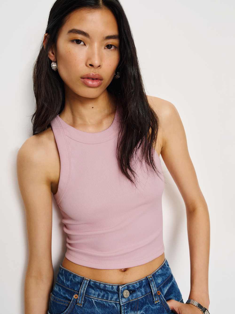 Reformation Tasha Cropped Tank - Babygirl