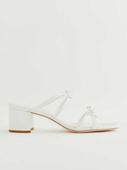 Reformation Elodie Block Heeled Sandal - White