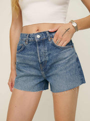 Reformation Charlene High Rise Jean Shorts - Colorado