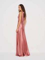Reformation Pernille Silk Dress - Dried Rose