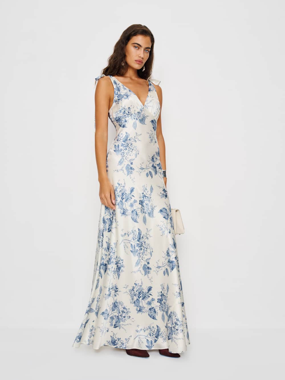 Reformation Pernille Silk Dress - Lupine