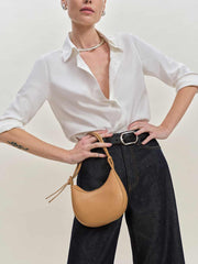 Reformation Mini Rosetta Shoulder Bag - Cappuccino Leather
