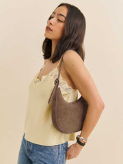 Reformation Medium Rosetta Shoulder Bag - Farro Suede