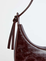 Reformation Medium Rosetta Shoulder Bag - Rum Raisin Crinkle Patent
