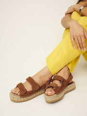Reformation Trinity Sport Espadrille - Toasted Brown Suede