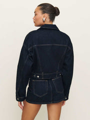 Reformation Jori Cropped Denim Jacket - Ondine