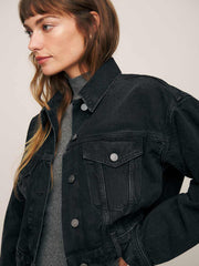 Reformation Jori Cropped Denim Jacket - Turano