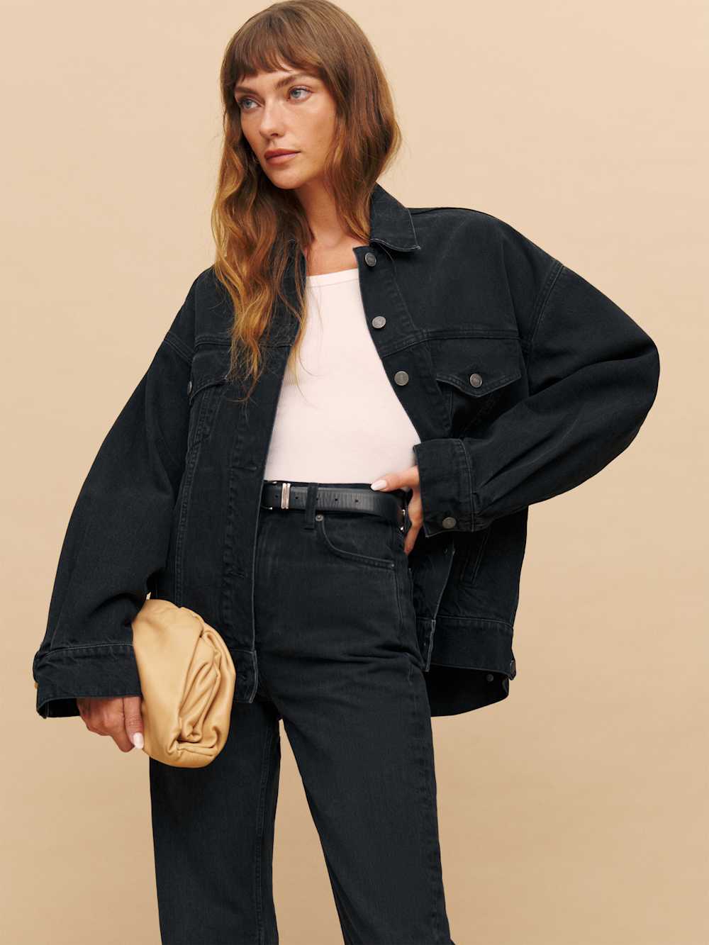 Reformation Brooks Oversized Denim Jacket - Turano