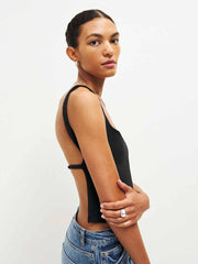 Reformation Cairo Knit Top - Black