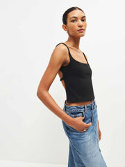 Reformation Cairo Knit Top - Black