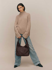 Reformation Medium Vittoria Tote Bag - Tobacco Leather