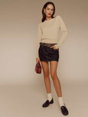 Reformation Dana Cashmere Crew Sweater - Eco Beige