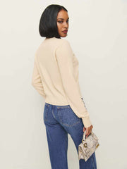 Reformation Dana Cashmere Crew Sweater - Eco Beige