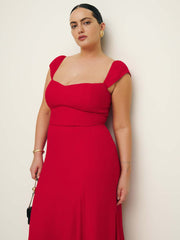 Reformation Bryson Dress Es - Cherry