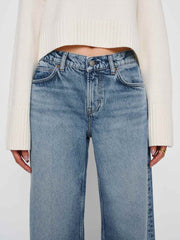 Reformation Cary Low Rise Slouchy Wide Leg Jeans - Colorado