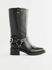 Reformation Francesca Moto Boot - Black