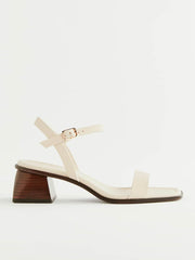 Reformation Stephanie Heeled Sandal - Almond Leather