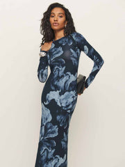 Reformation Tommie Knit Dress - Midnight Rose