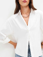 Reformation Andy Oversized Shirt - White