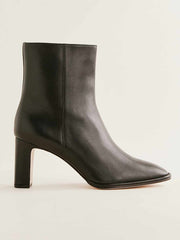 Reformation Gillian Ankle Boot - Black Leather