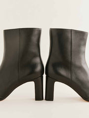 Reformation Gillian Ankle Boot - Black Leather