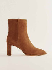 Reformation Gillian Ankle Boot - Rum Suede