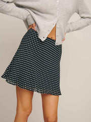 Reformation Brandy Skirt - Caviar Dot