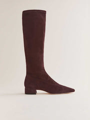 Reformation Raven Knee Boot - Espresso Stretch Suede