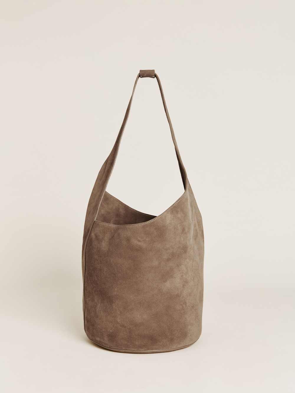 Reformation Medium Silvana Bucket Bag - Farro Suede