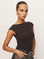 Reformation Darra Knit Top - Mole