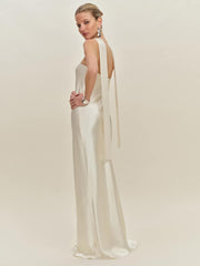 Reformation Oren Silk Dress - Ivory Bridal Silk