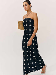 Reformation Oren Silk Dress - Moon Dot