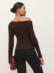 Reformation Elio Knit Top - Mole