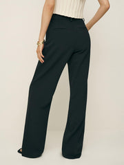 Reformation Alex Mid Rise Pant - Black